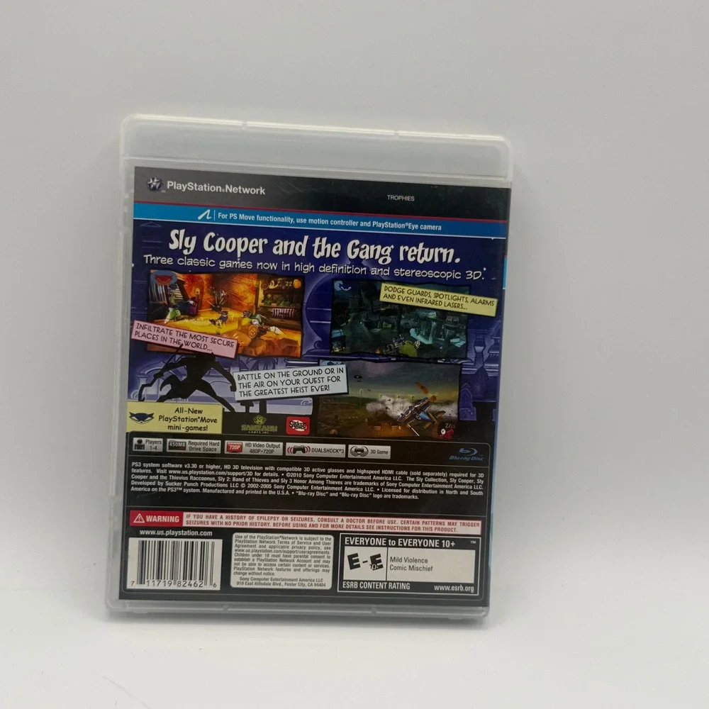 Sony The Sly Collection Video Game PS3 N/A Blue Excellent Remastered 3D Move